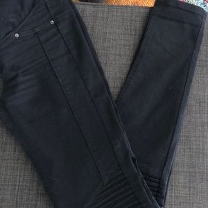 Black maternity moto jeans